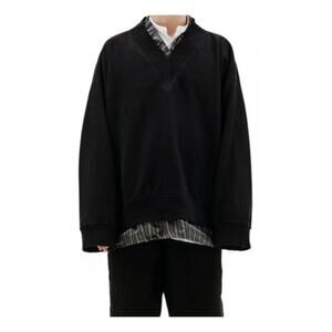Maison Margiela French Terry Layer Destroyed Sweatshirt IT 50 LG Cotton Viscose